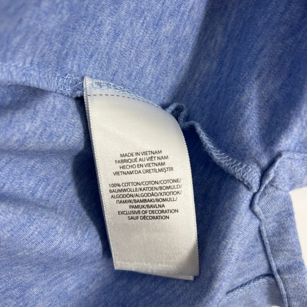 Polo Ralph Lauren Mens XL Classic Fit Blue Heathered Cotton Polo Shirt‎ Red Pony